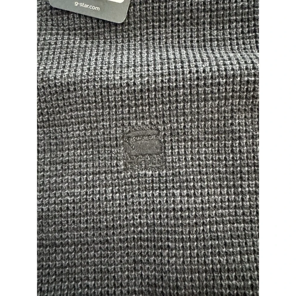 G star fusion Knit sweater Size Large Men's. NWT Black‎ Grey Hue